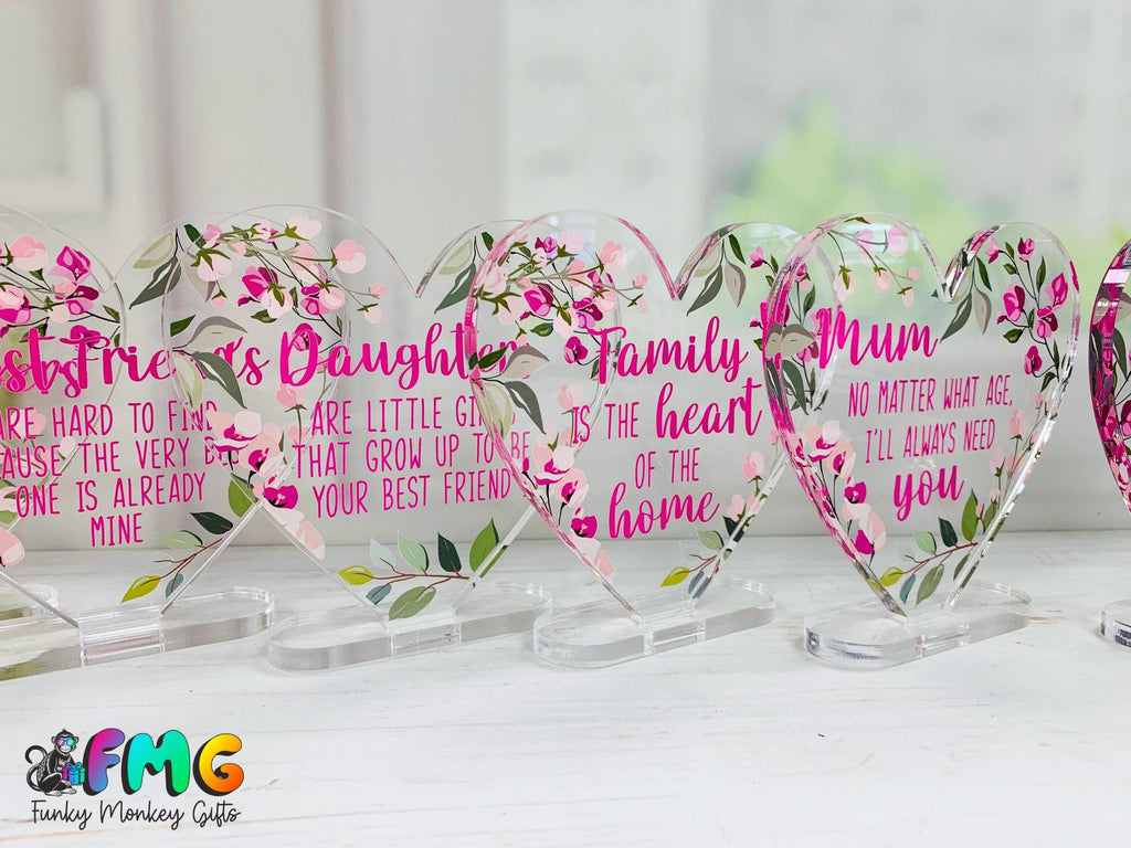 Best Friend | Acrylic Heart Plaque