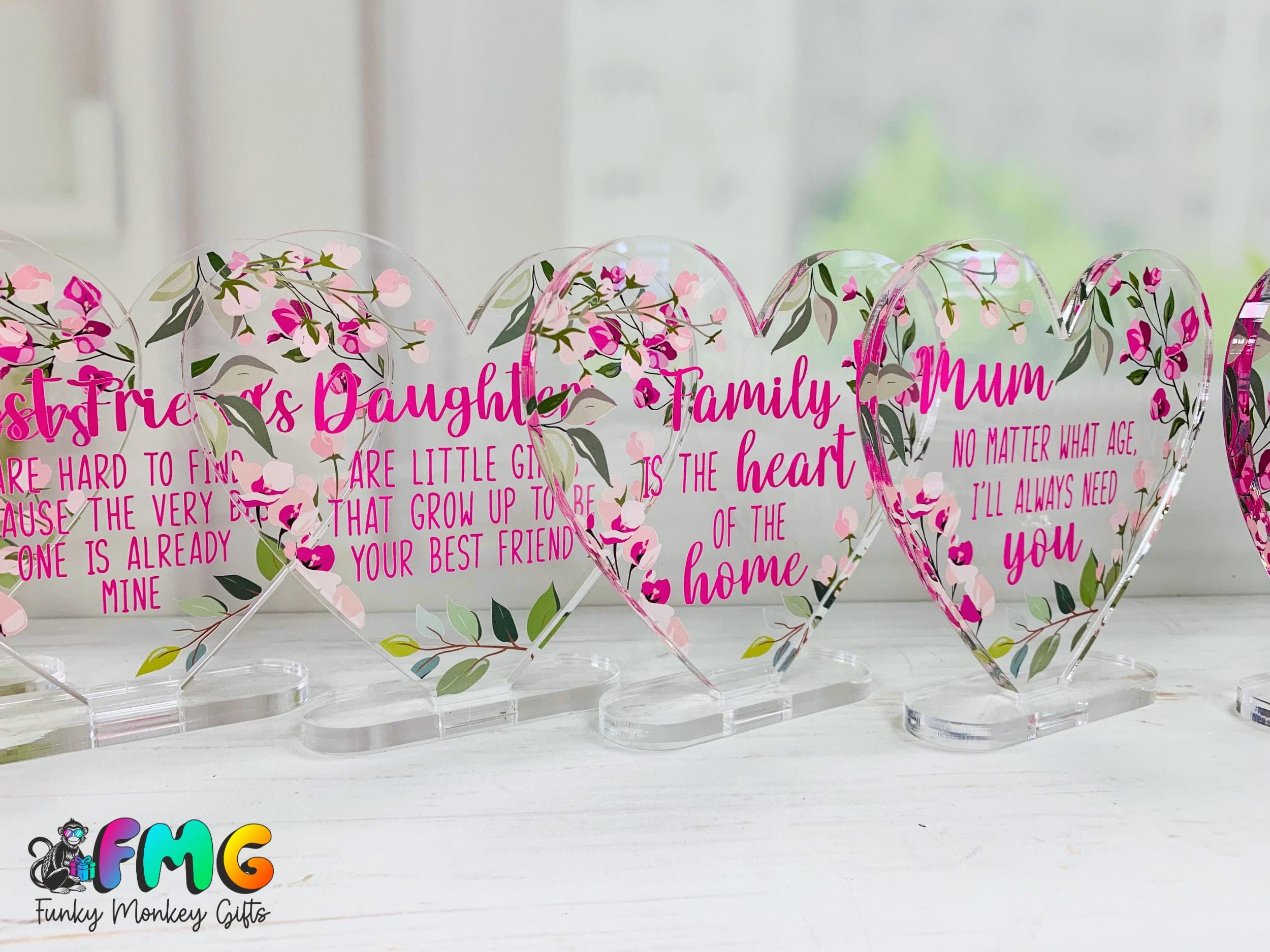 Best Friend | Acrylic Heart Plaque