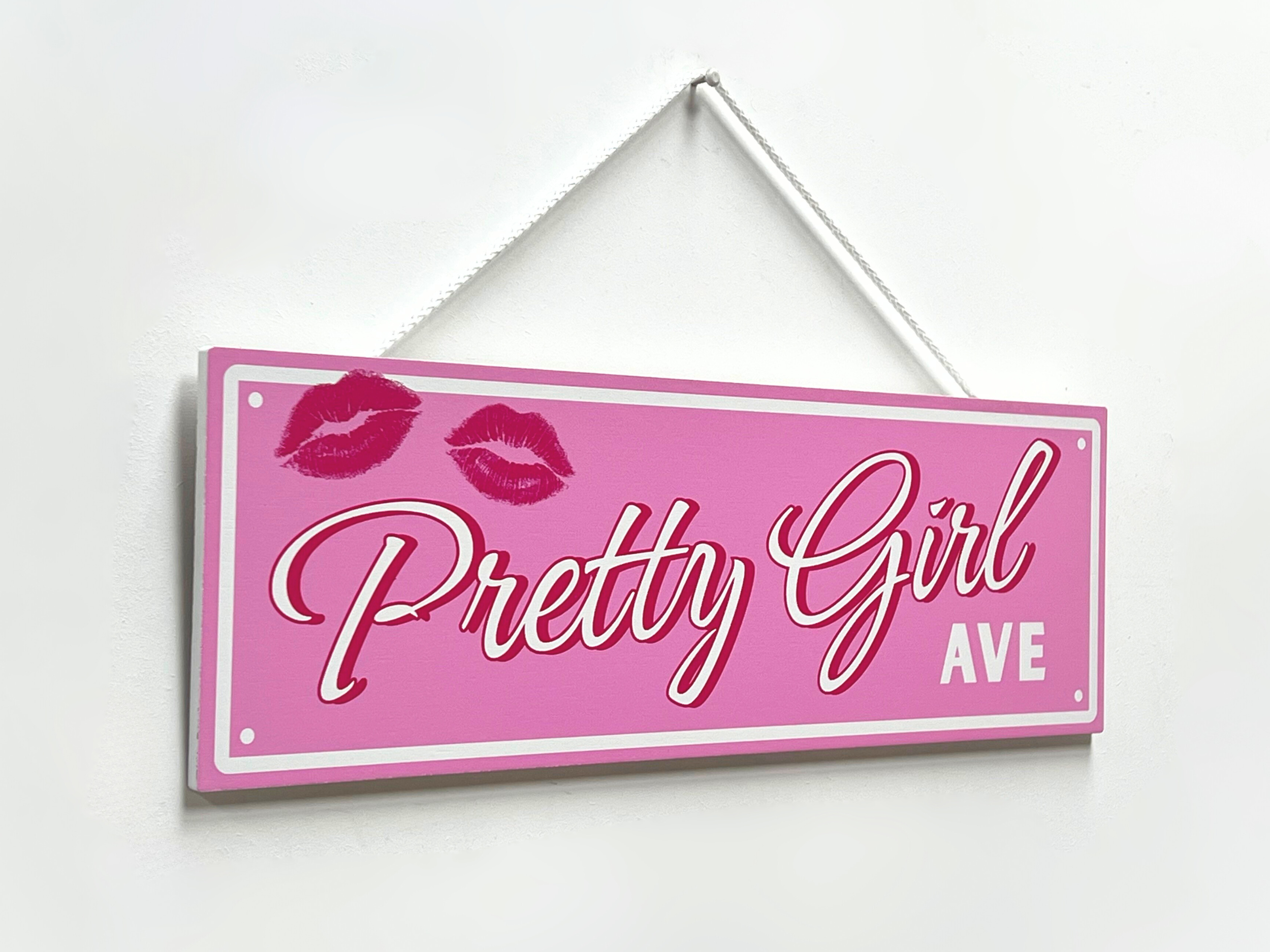Pretty Girl Avenue - Wooden Plaque