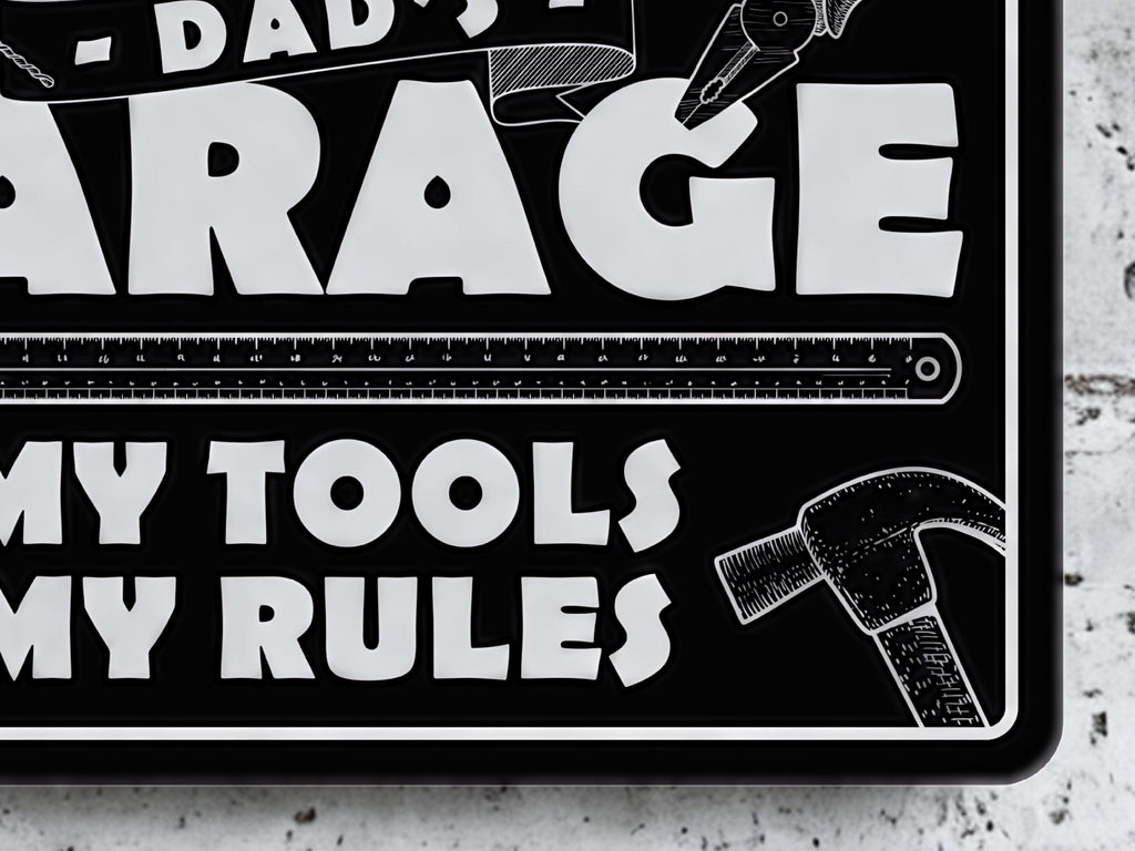 Dad's Garage | Metal Sign (Available in 2 colours)
