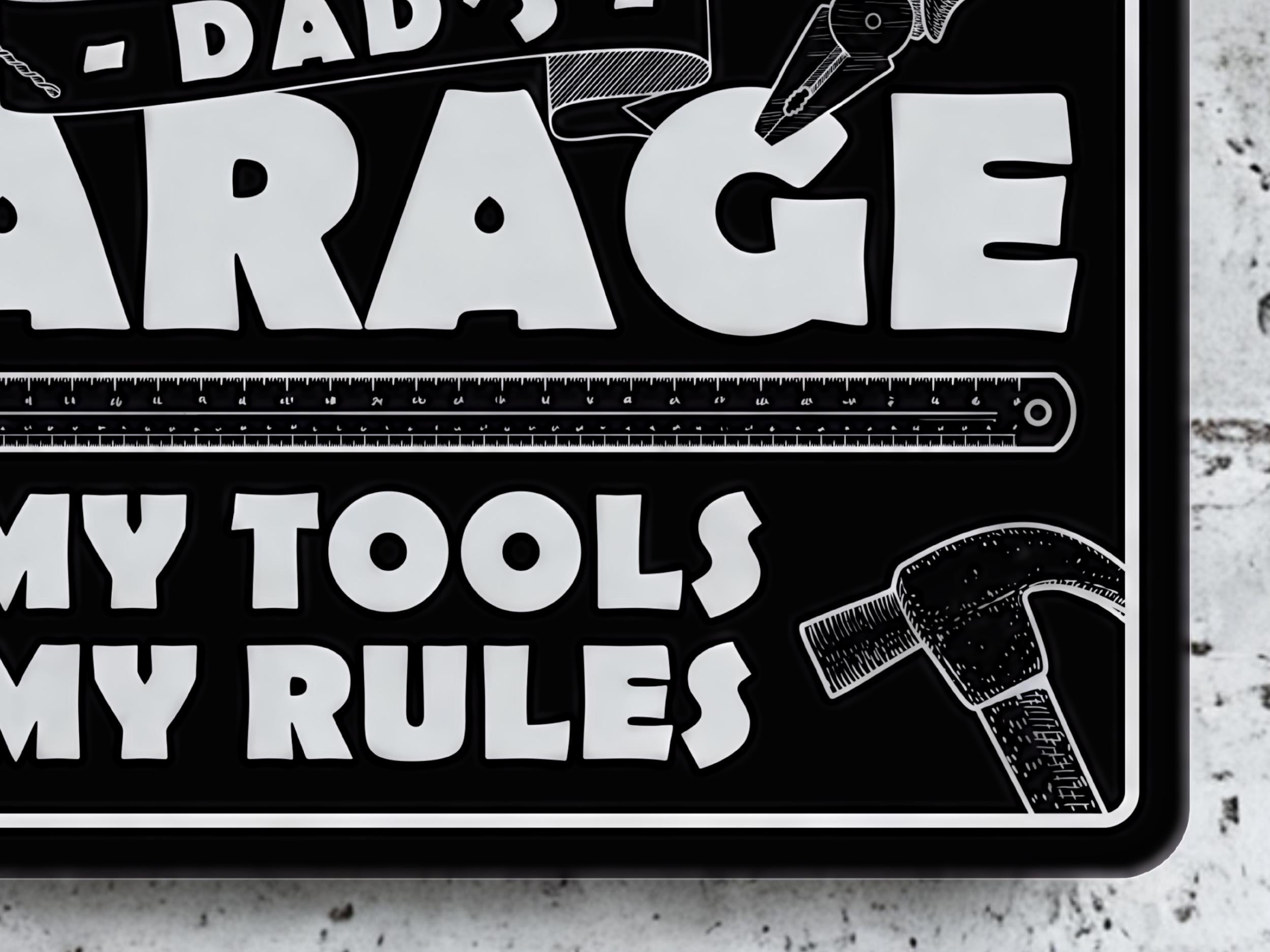 Dad's Garage | Metal Sign (Available in 2 colours)