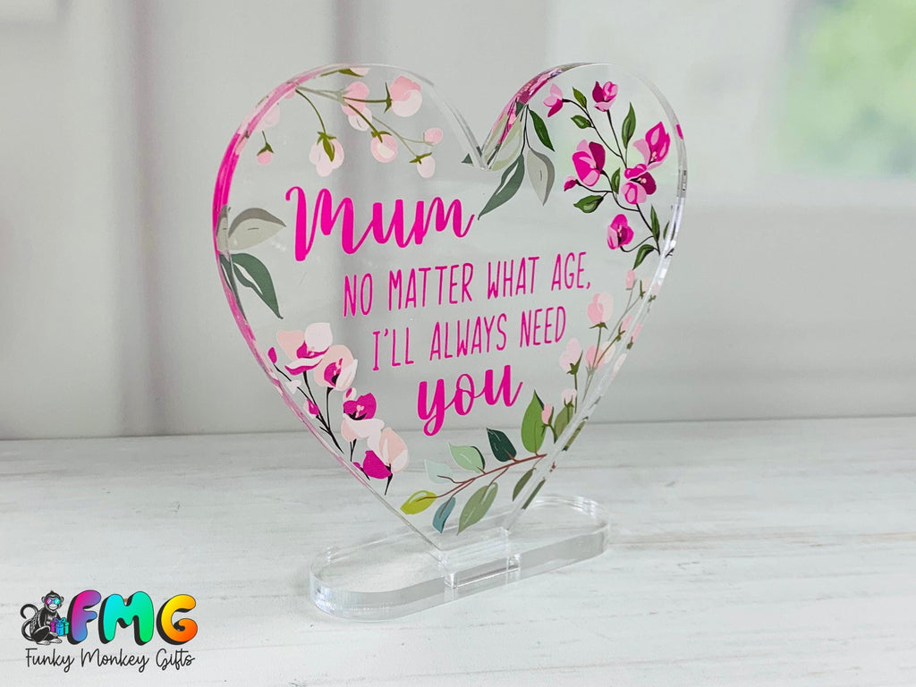 Mum Quote | Acrylic Heart Plaque