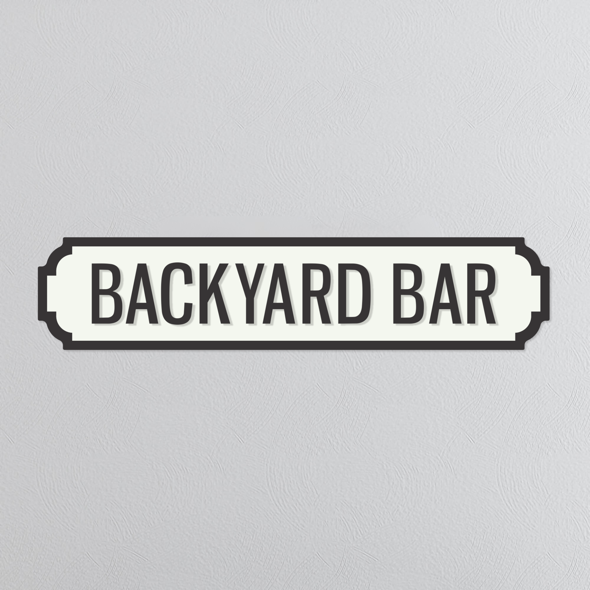 Backyard Bar - Vintage Street Sign