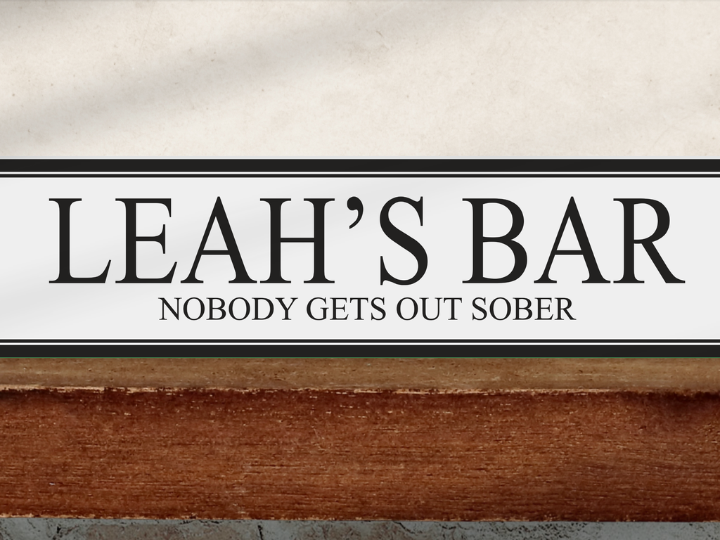 Personalised Home Bar | Wooden Sign (3 Colour Options)