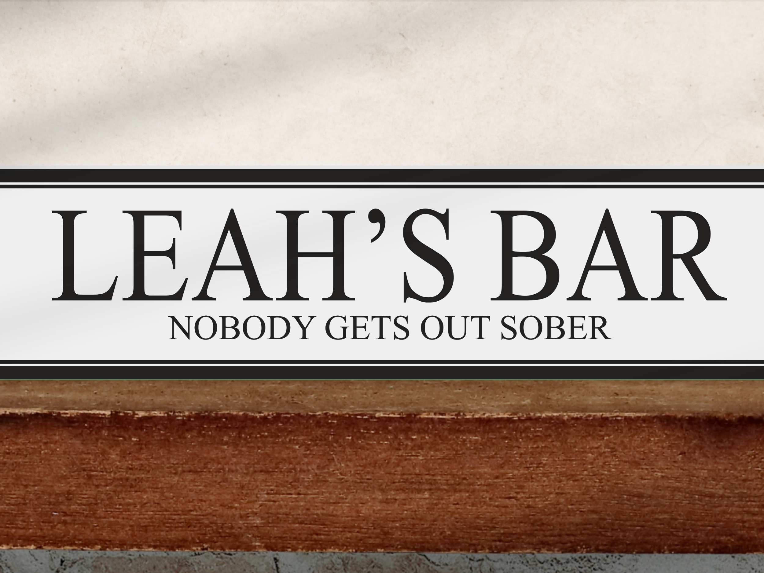 Personalised Home Bar | Wooden Sign (3 Colour Options)