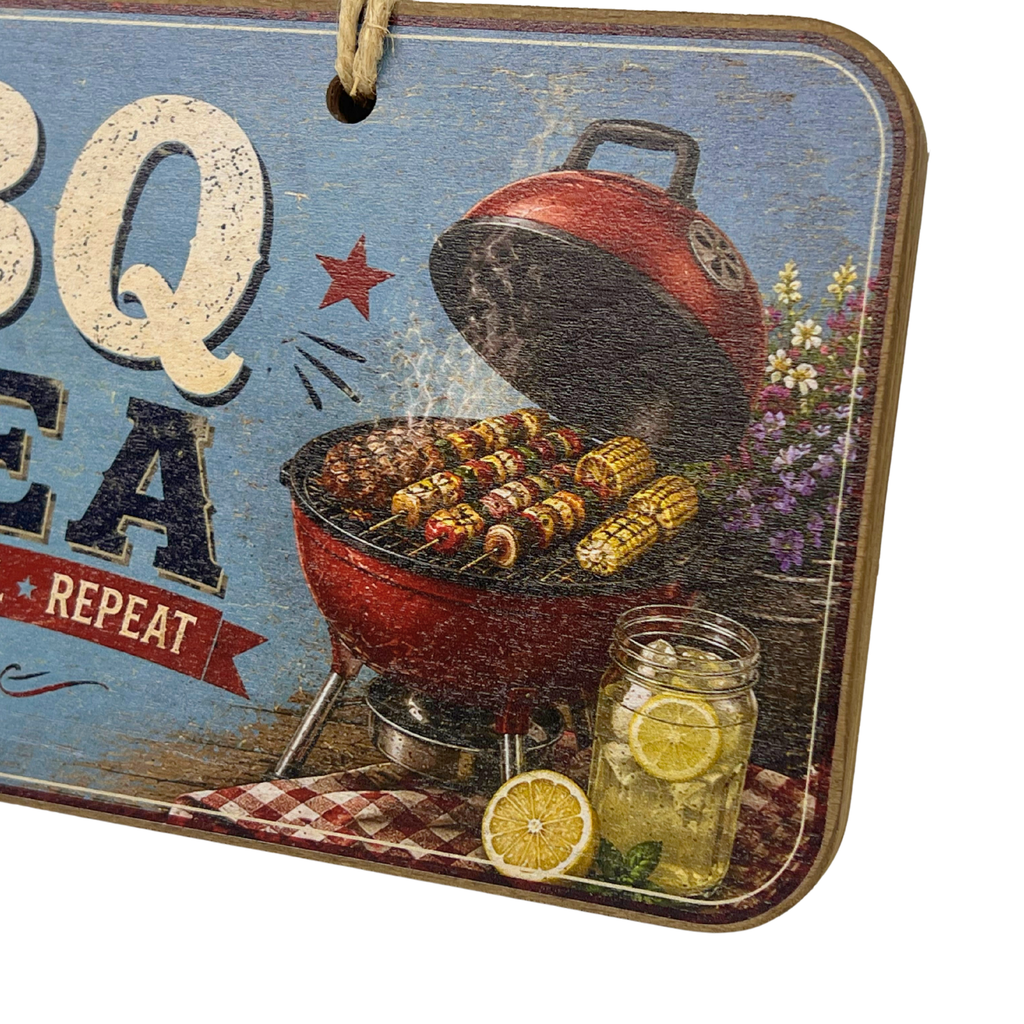 BBQ Area - Wooden Outdoor Sign