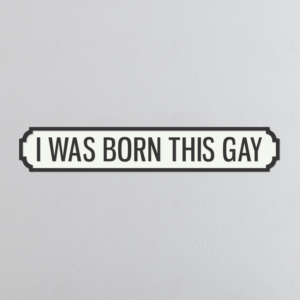 I Was Born This Gay - Vintage Street Sign
