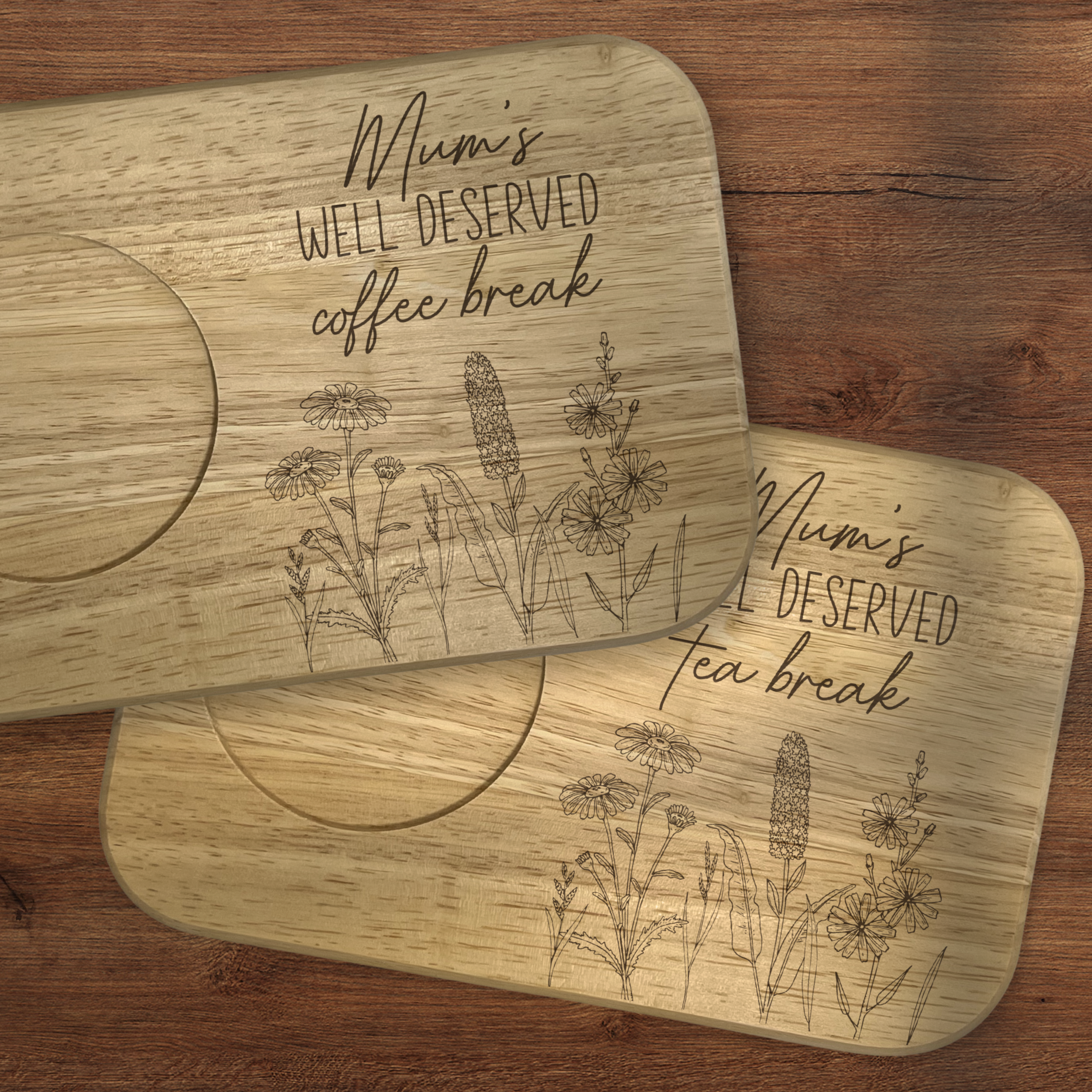 Mum's Well Deserved Coffee/Tea Break - Mug & Tray Gift Set