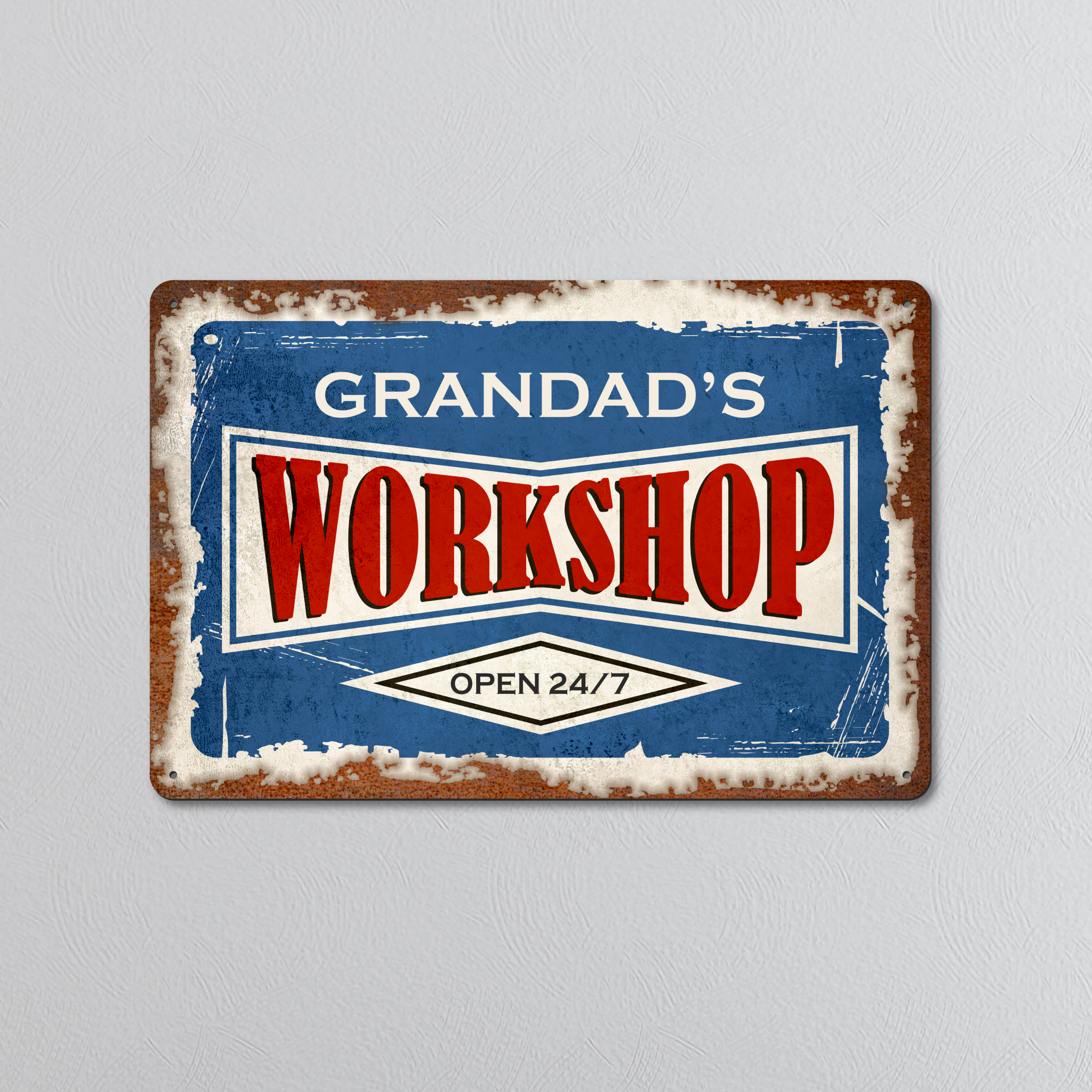 Grandad's Workshop | Rustic Effect Metal Sign