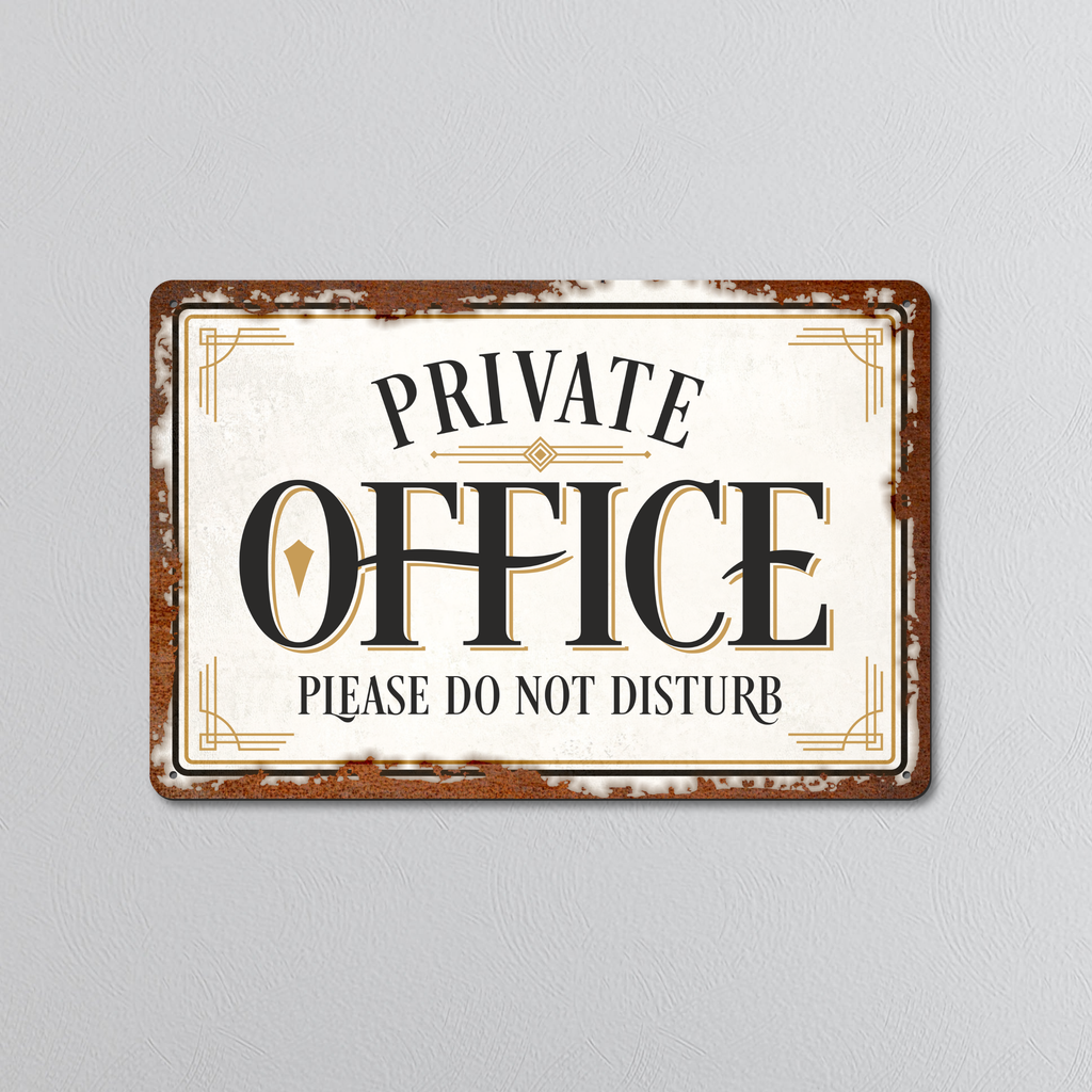 Private Office | Rustic Effect Metal Sign