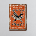 Work Shop 'My Tools My Rules' | Rustic Effect Metal Sign