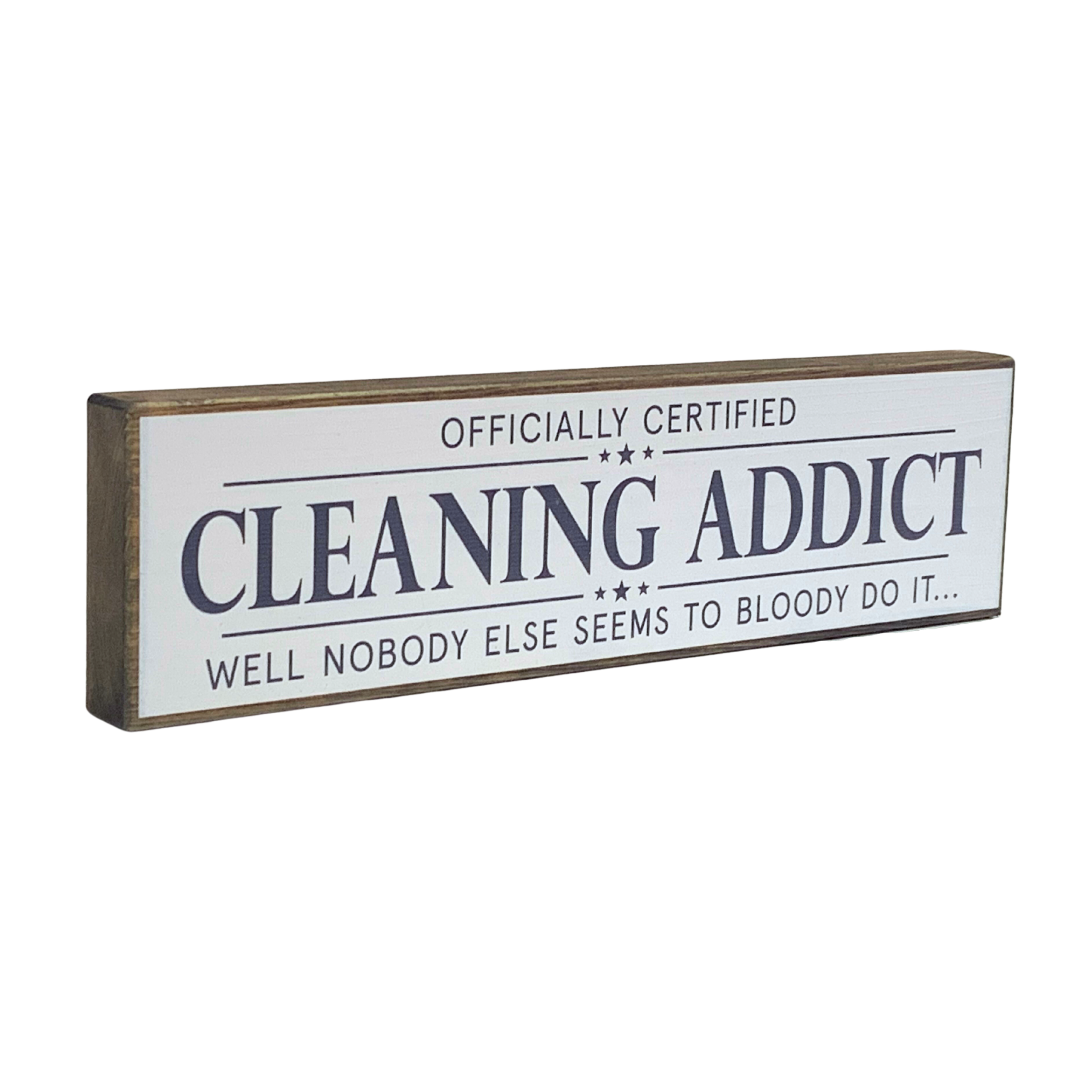 Cleaning Addict | Rustic Block Shelf Sitter