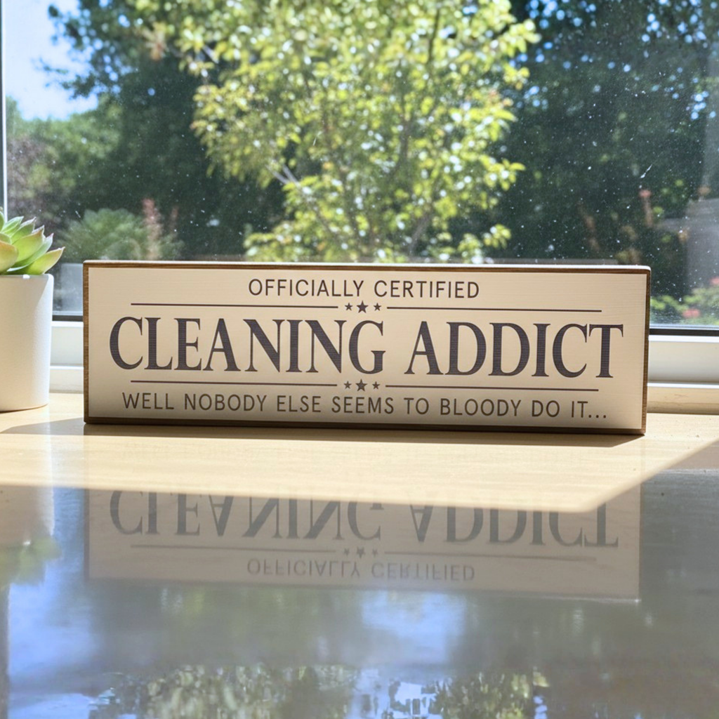 Cleaning Addict | Rustic Block Shelf Sitter