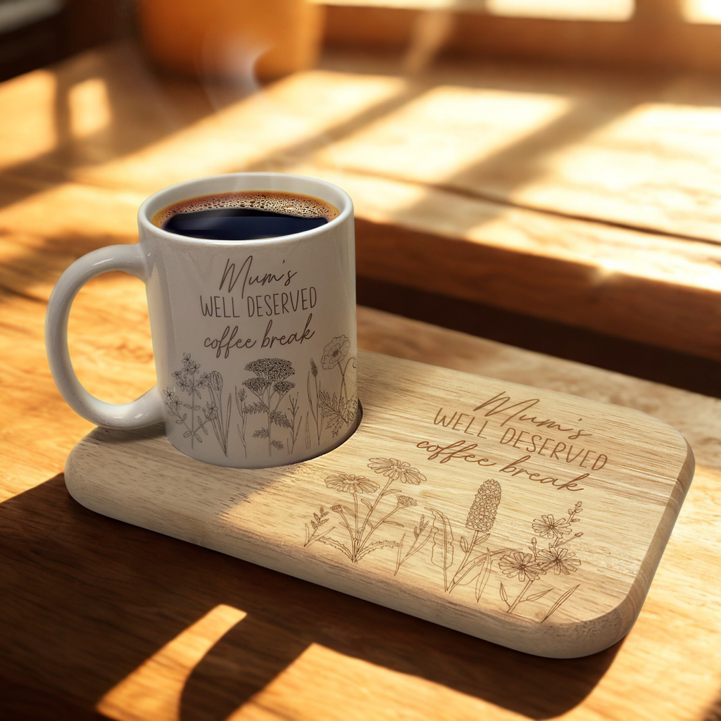 Mum's Well Deserved Coffee/Tea Break - Mug & Tray Gift Set