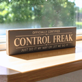Control Freak | Rustic Block Shelf Sitter