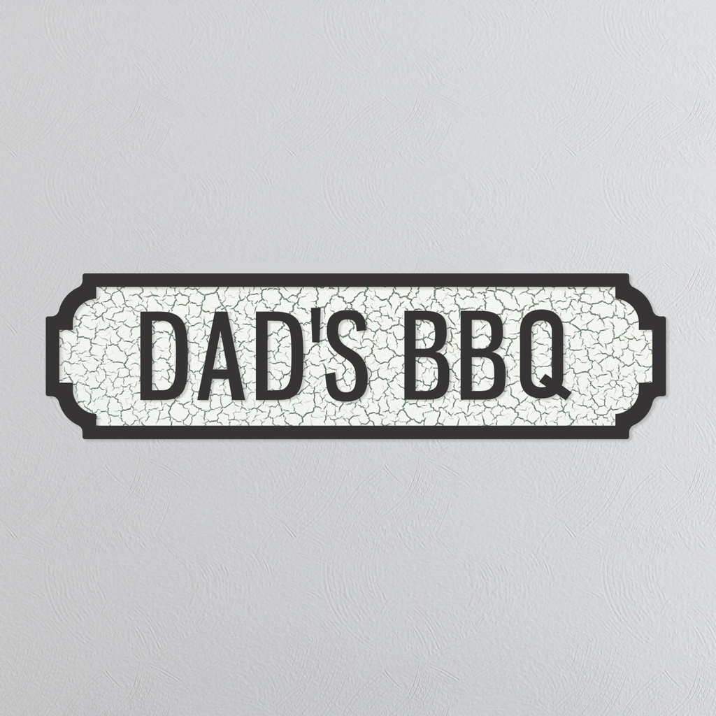 Dad's BBQ - Vintage Street Sign
