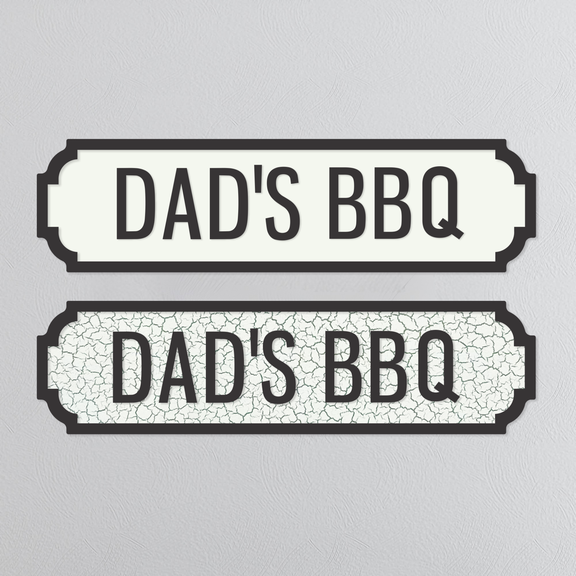 Dad's BBQ - Vintage Street Sign