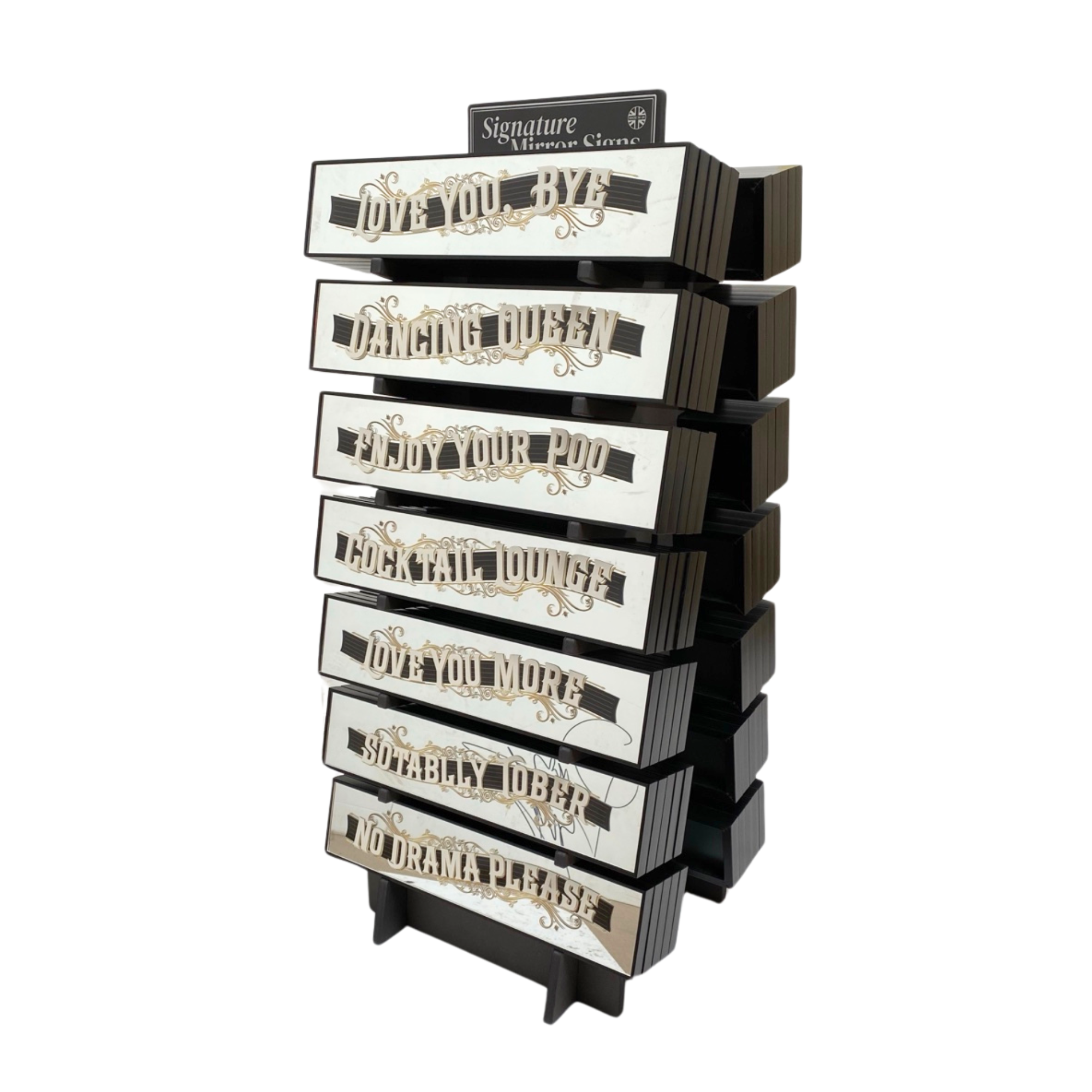 Double Sided Floor Display Unit | Signature Mirror Signs