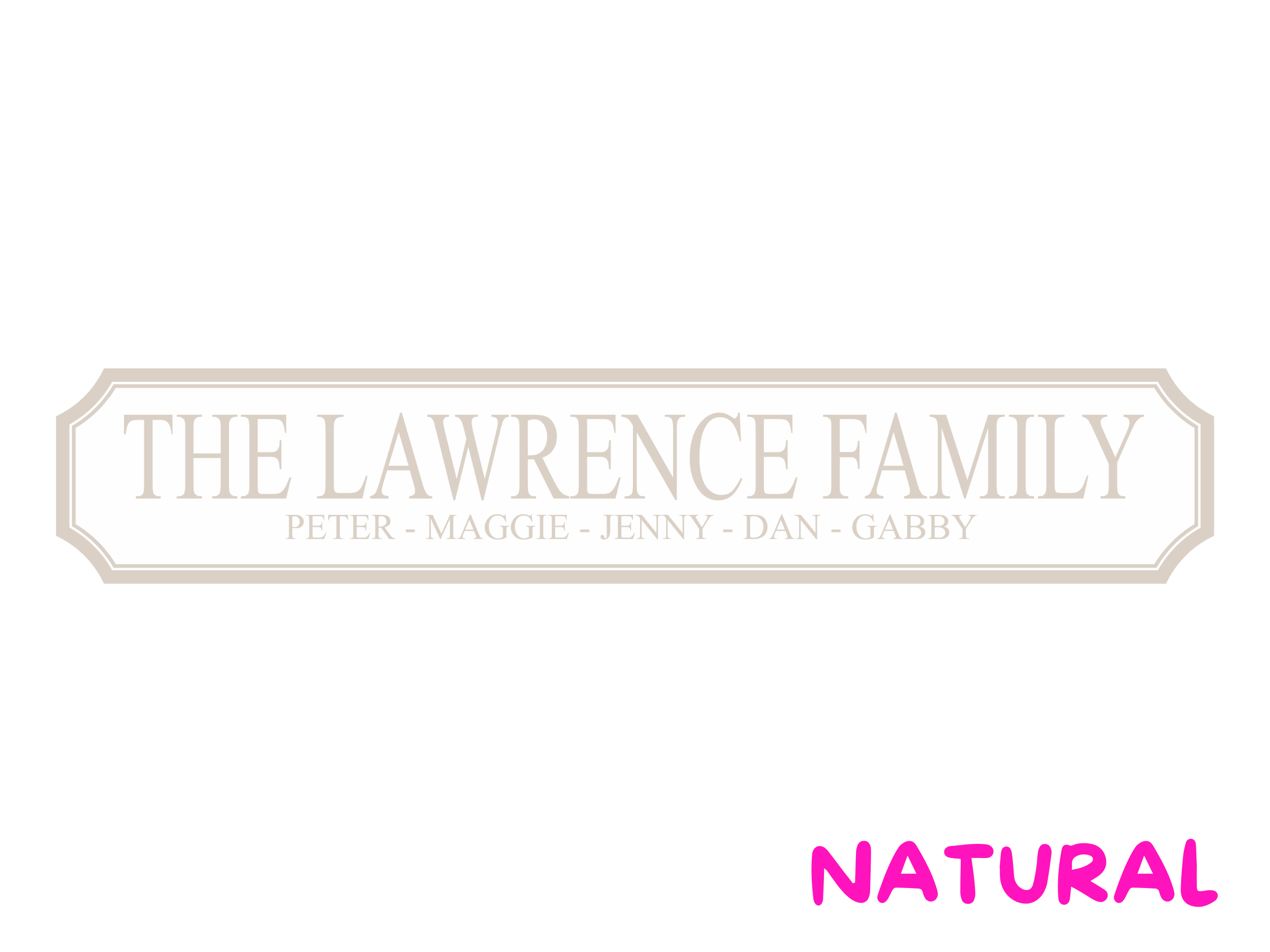 Personalised Family Name | Wooden Sign (3 Colour Options)