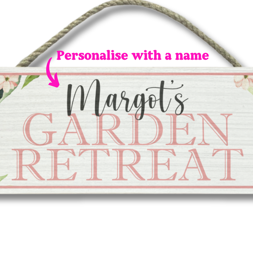 Personalised Outdoor Sign 'Garden Retreat'