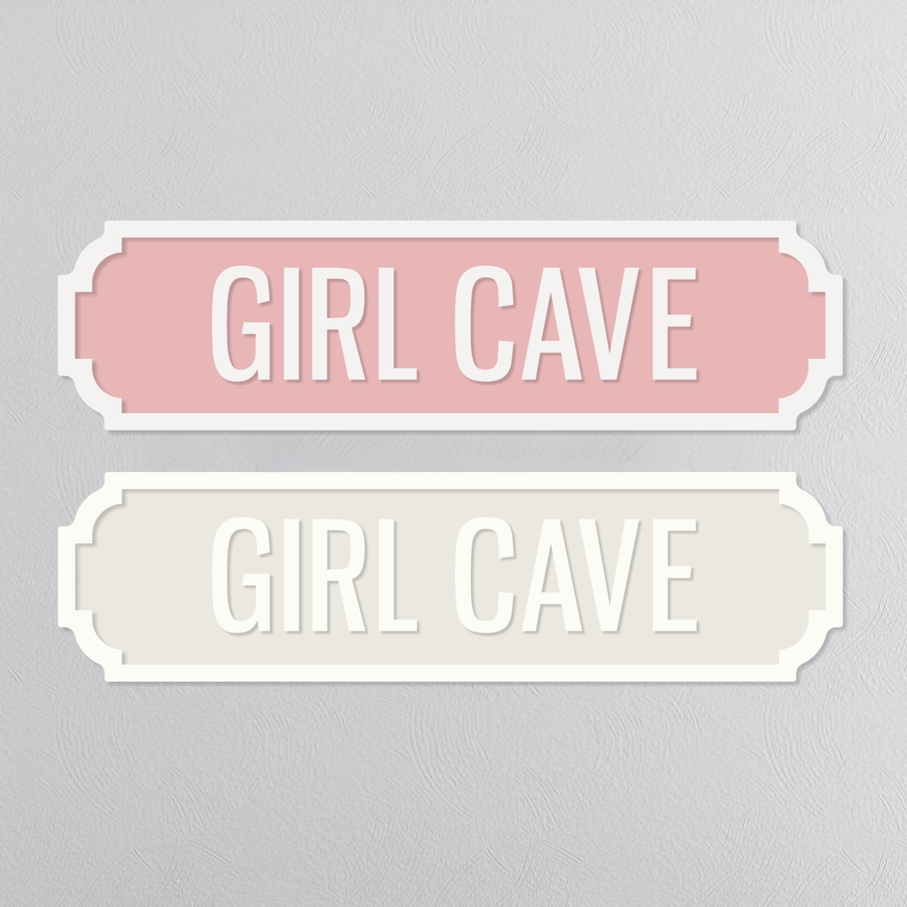 Girl Cave - Vintage Street Sign