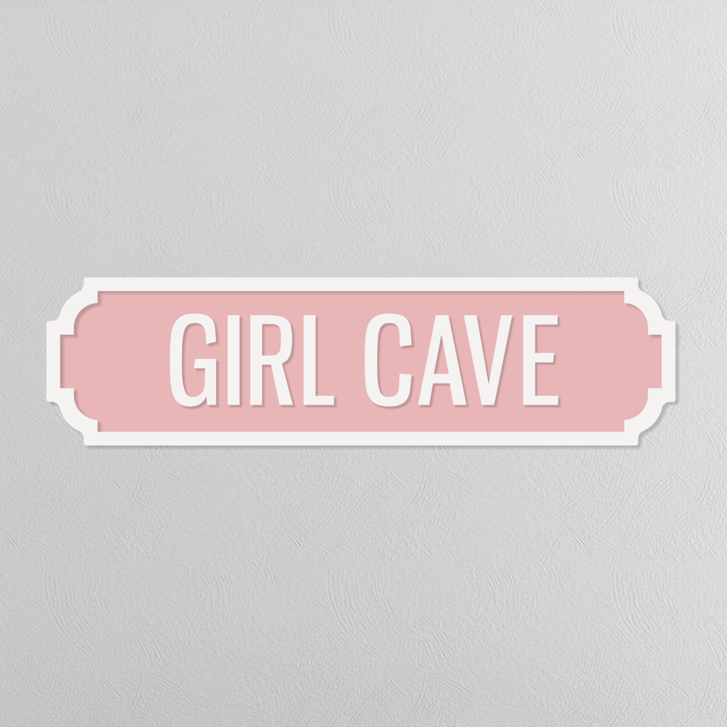 Girl Cave - Vintage Street Sign