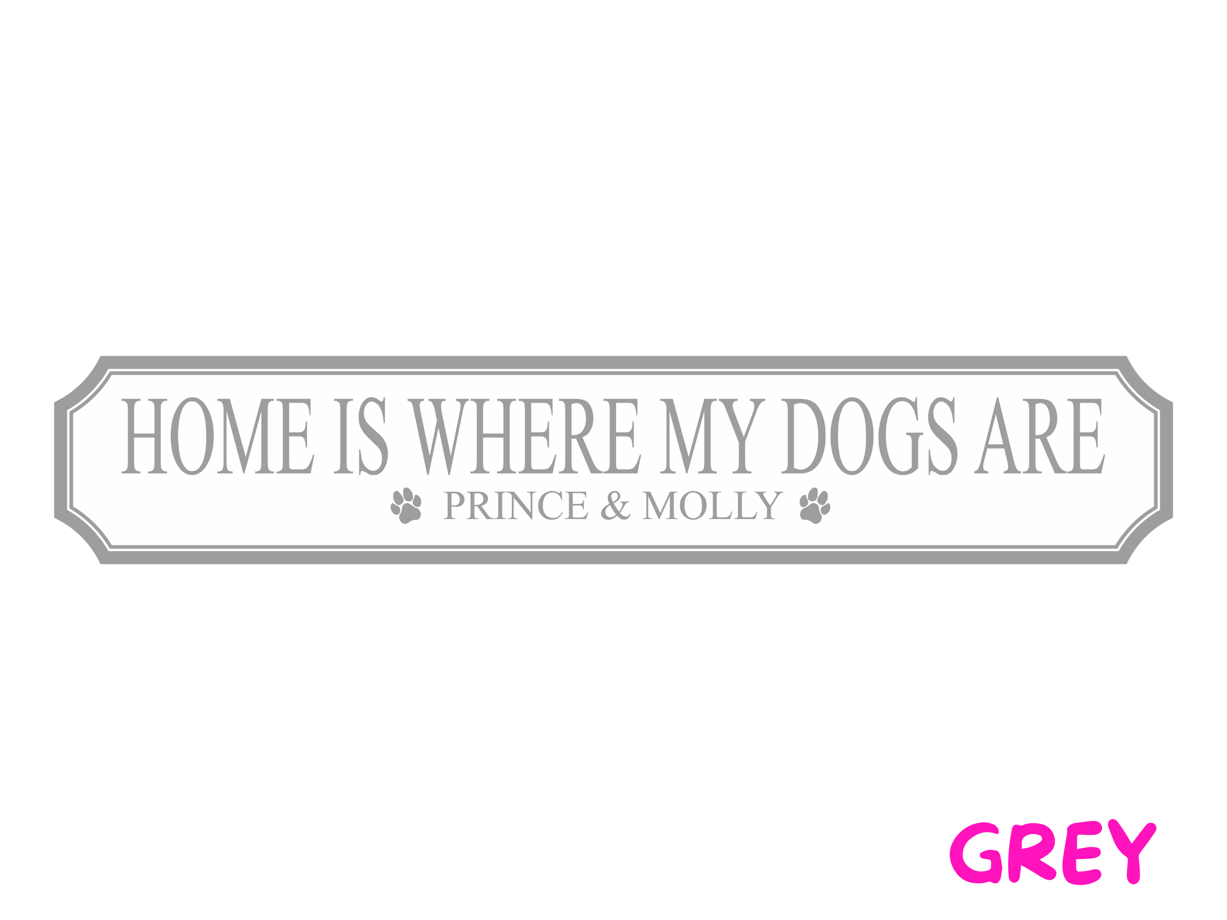 Personalised Dog Name | Wooden Sign (3 Colour Options)