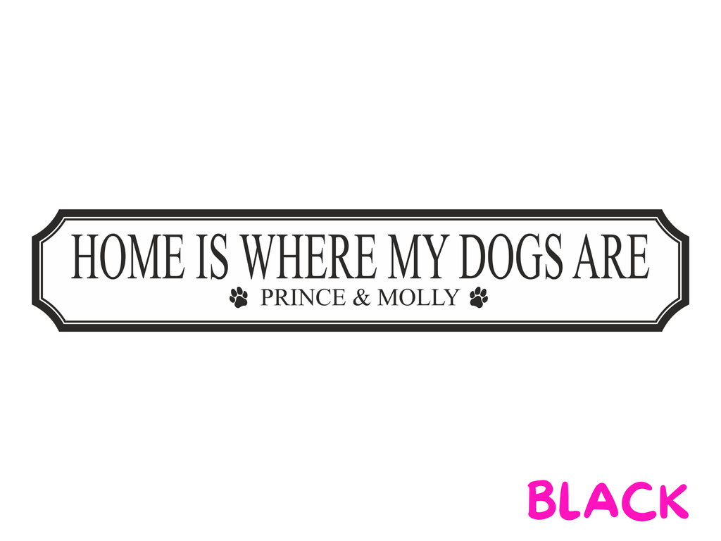 Personalised Dog Name | Wooden Sign (3 Colour Options)