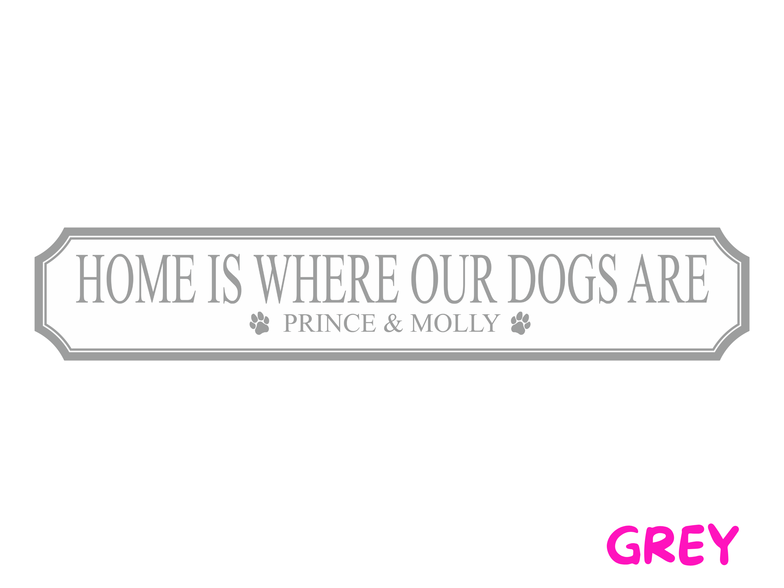 Personalised Dog Name | Wooden Sign (3 Colour Options)