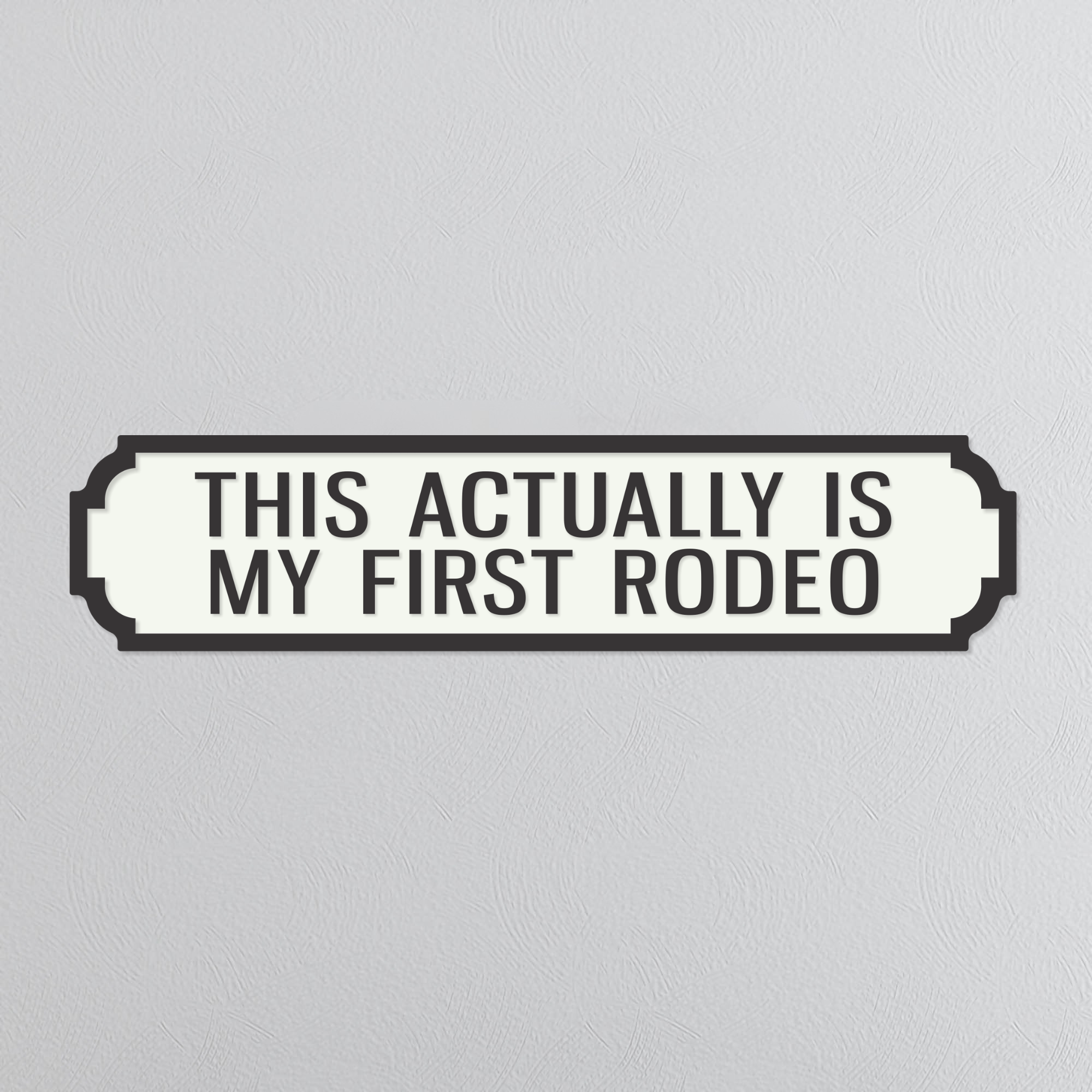 This Actually Is My First Rodeo - Vintage Street Sign