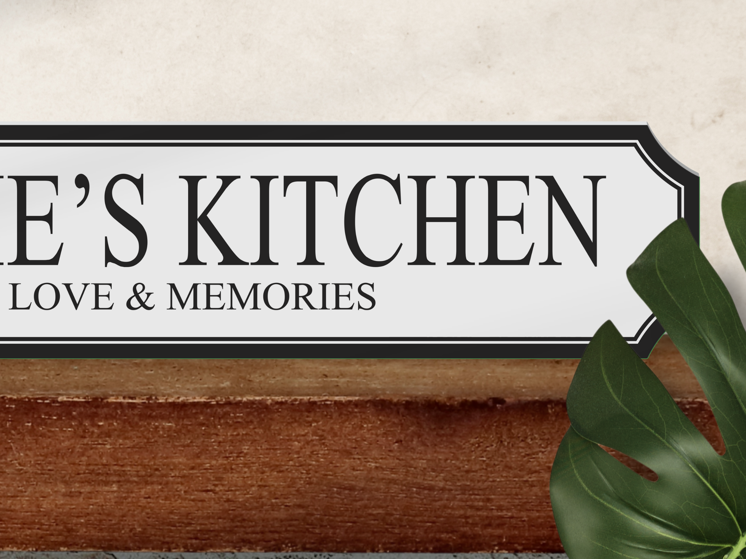 Personalised Family Name Kitchen | Wooden Sign (3 Colour Options)