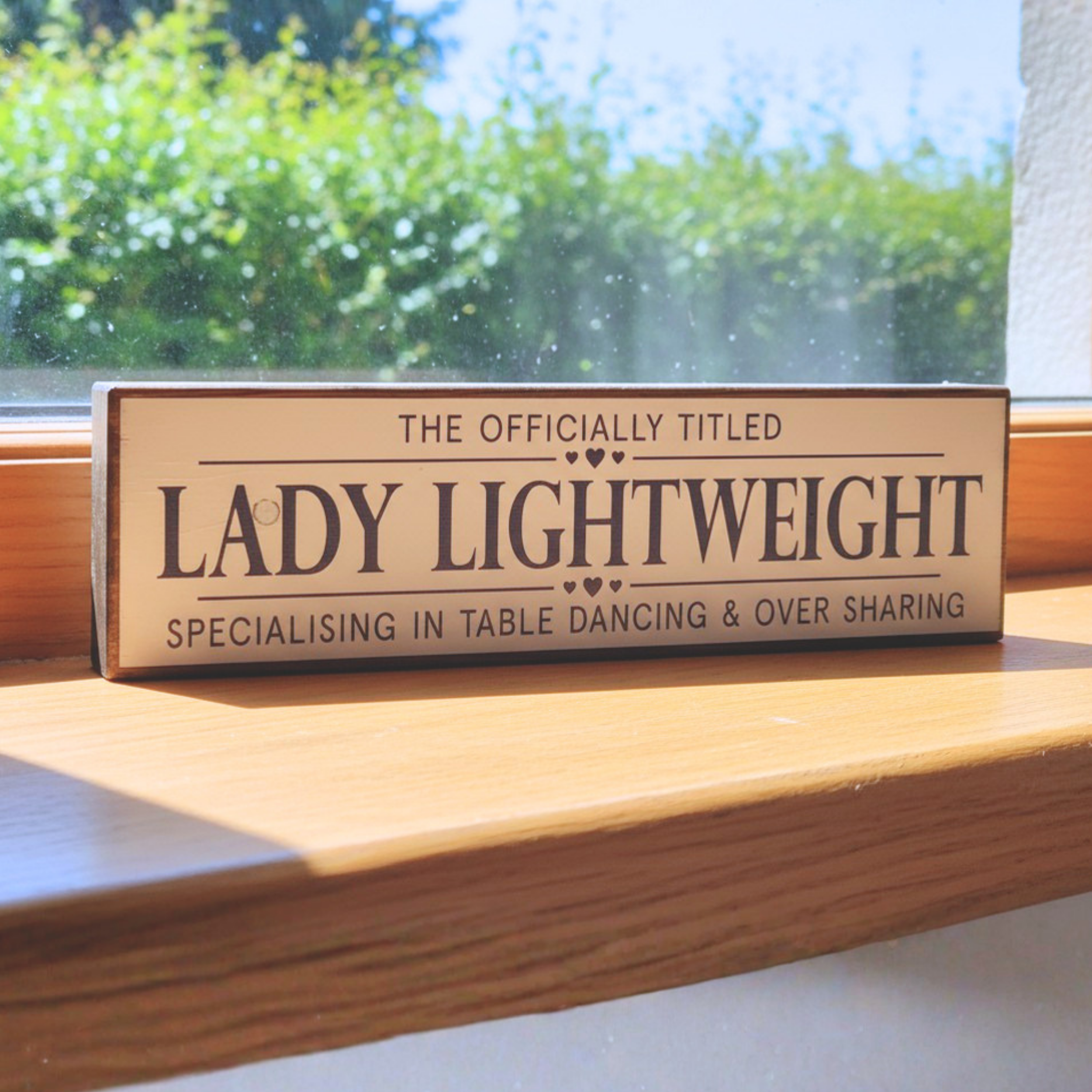 Lady Lightweight | Rustic Block Shelf Sitter