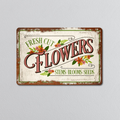 Fresh Cut Flowers | Rustic Effect Metal Sign