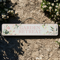 Garden Retreat - Wooden Outdoor Garden Sign