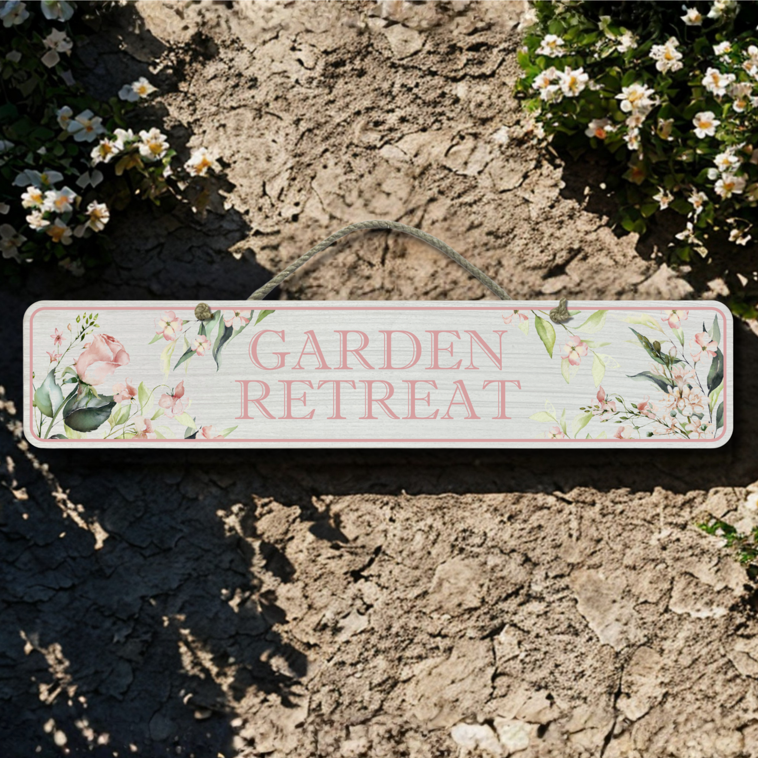 Garden Retreat - Wooden Outdoor Garden Sign