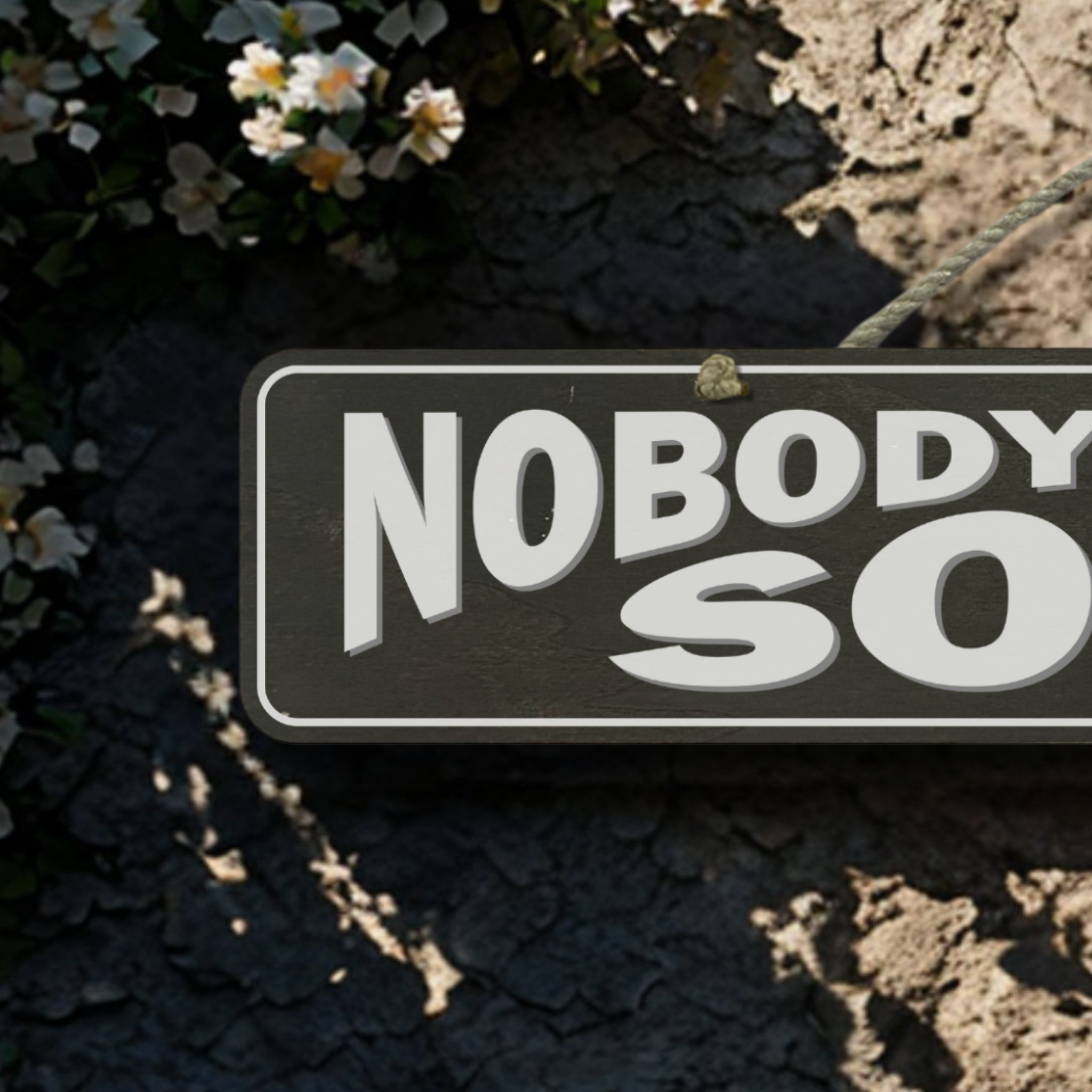 Nobody Gets Out Sober - Wooden Outdoor Sign
