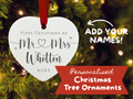 Personalised Newly Weds' First Christmas - Christmas Tree Ornament
