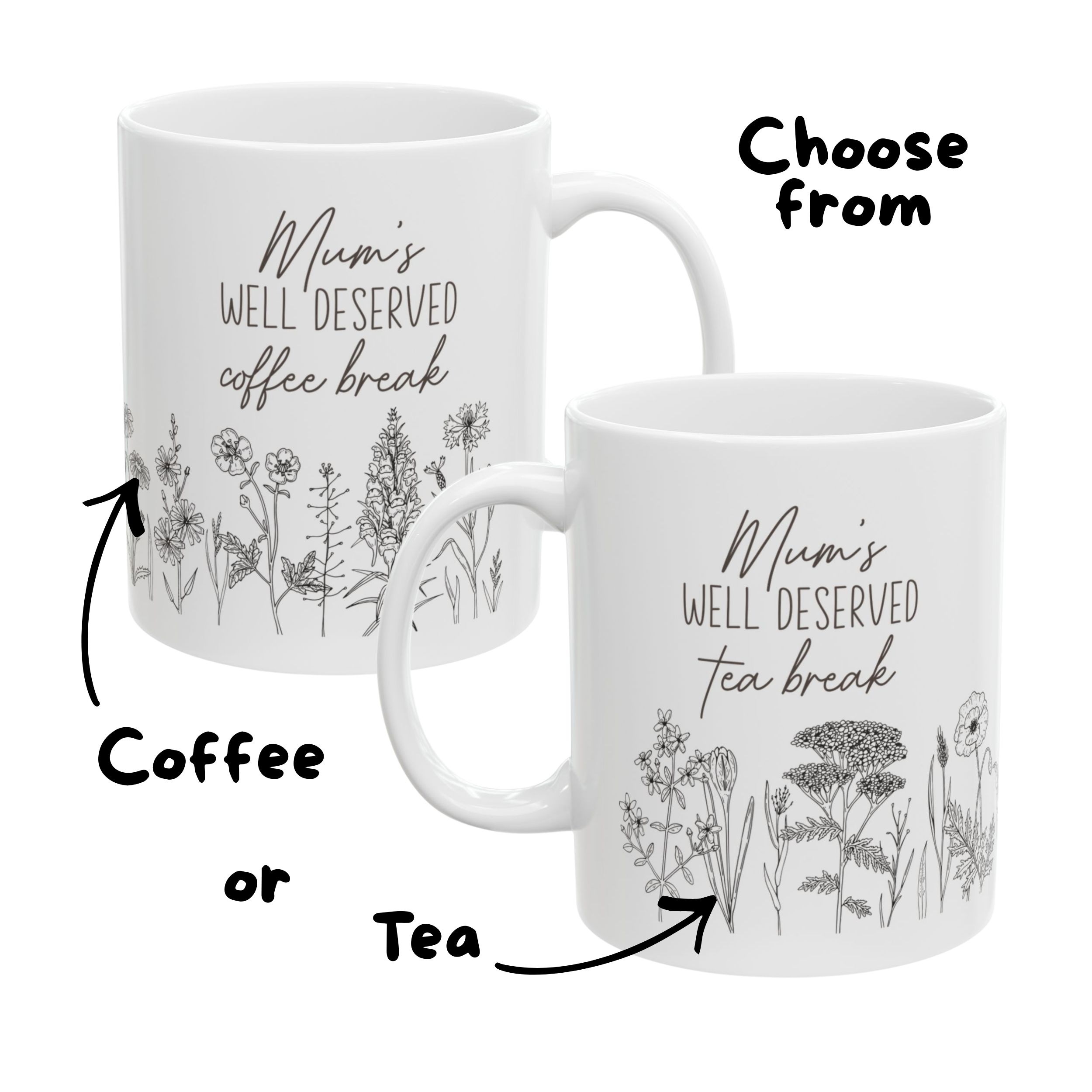 Mum's Well Deserved Coffee/Tea Break - Mug & Tray Gift Set