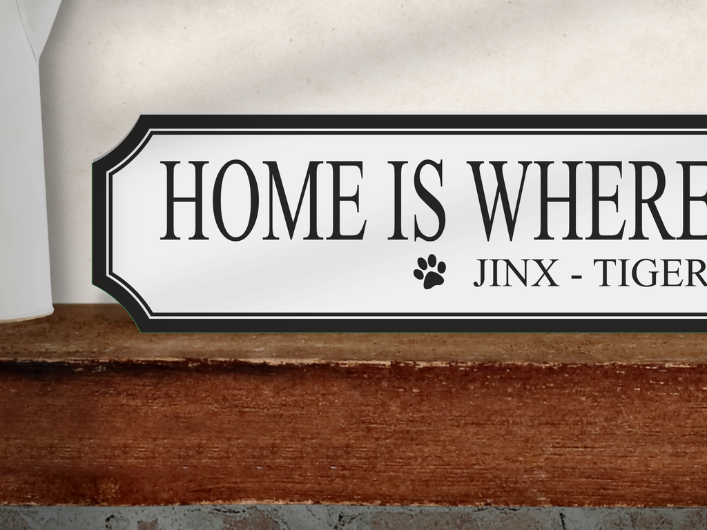 Personalised Cat Name | Wooden Sign (3 Colour Options)