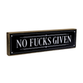 No Fucks Given | Rustic Block Shelf Sitter