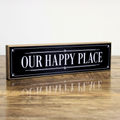 Our Happy Place | Rustic Block Shelf Sitter