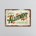 Personalised Allotment | Rustic Effect Metal Sign