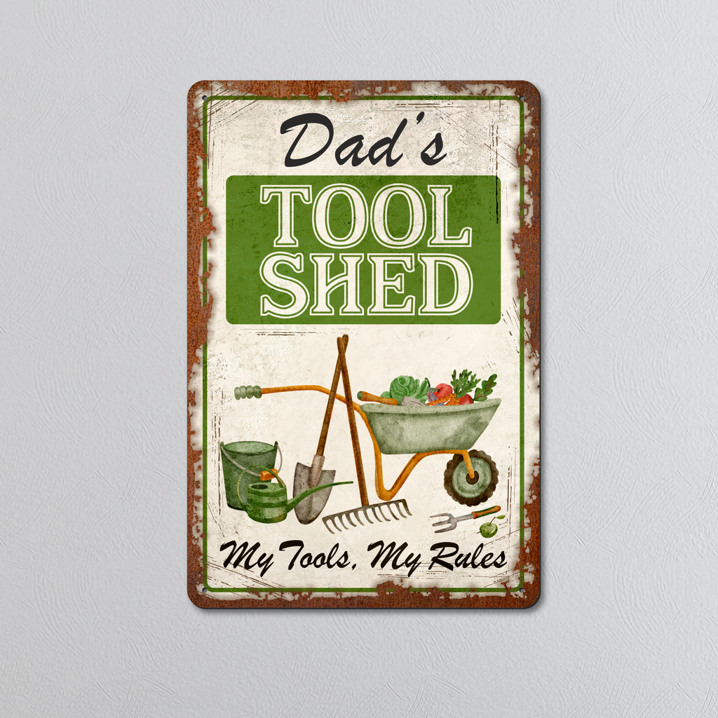 Dad’s Tool Shed | Rustic Effect Metal Sign