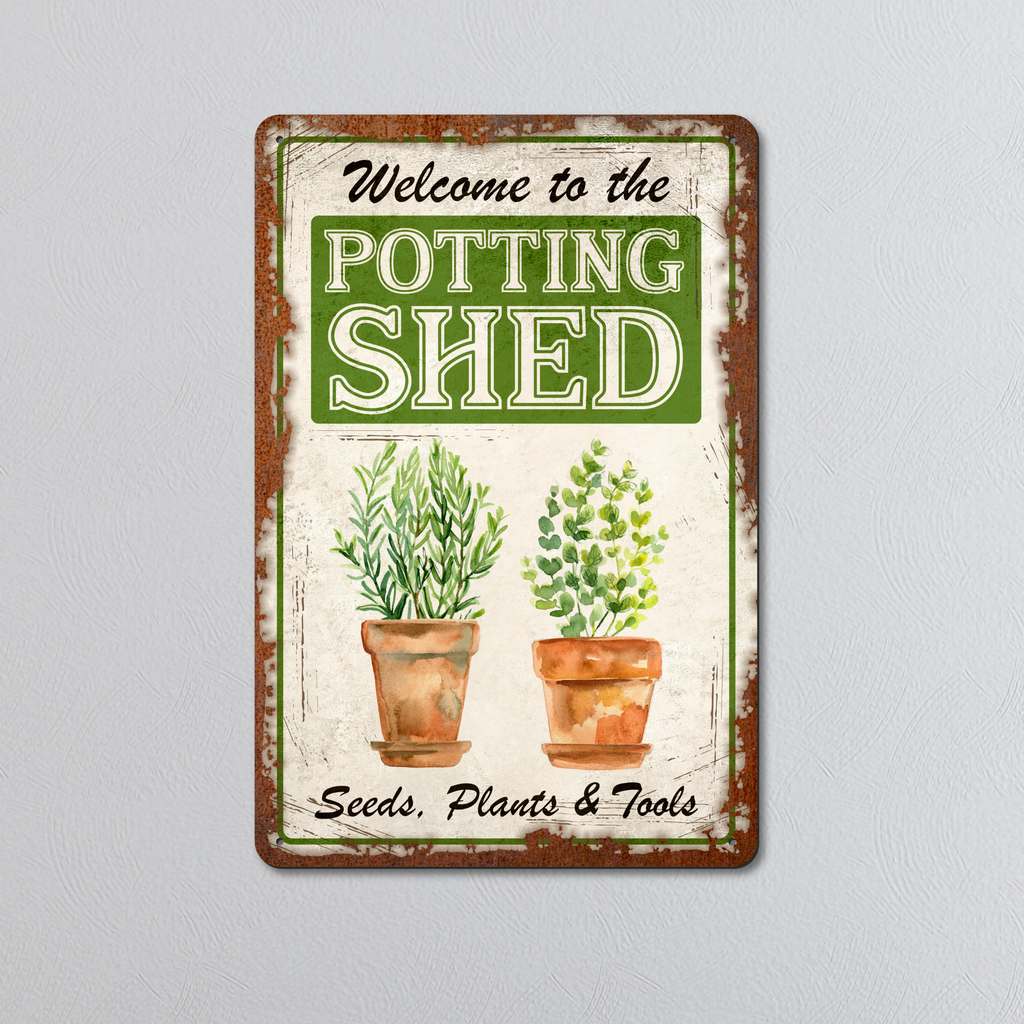 Potting Shed | Rustic Effect Metal Sign
