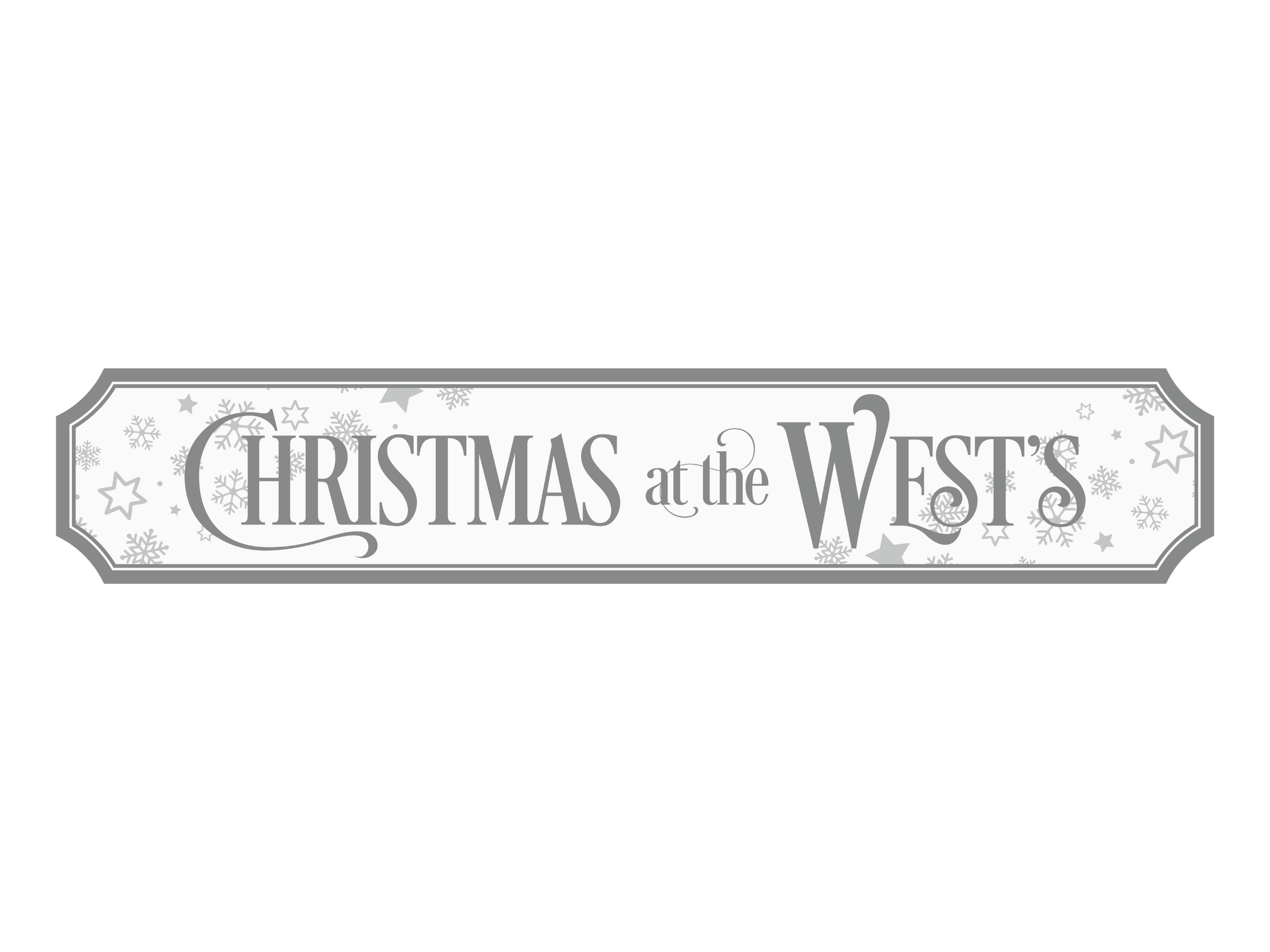 Personalised Family Name  | Wooden Christmas Sign