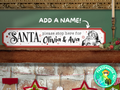 Personalised Santa Stop Here | Wooden Christmas Sign