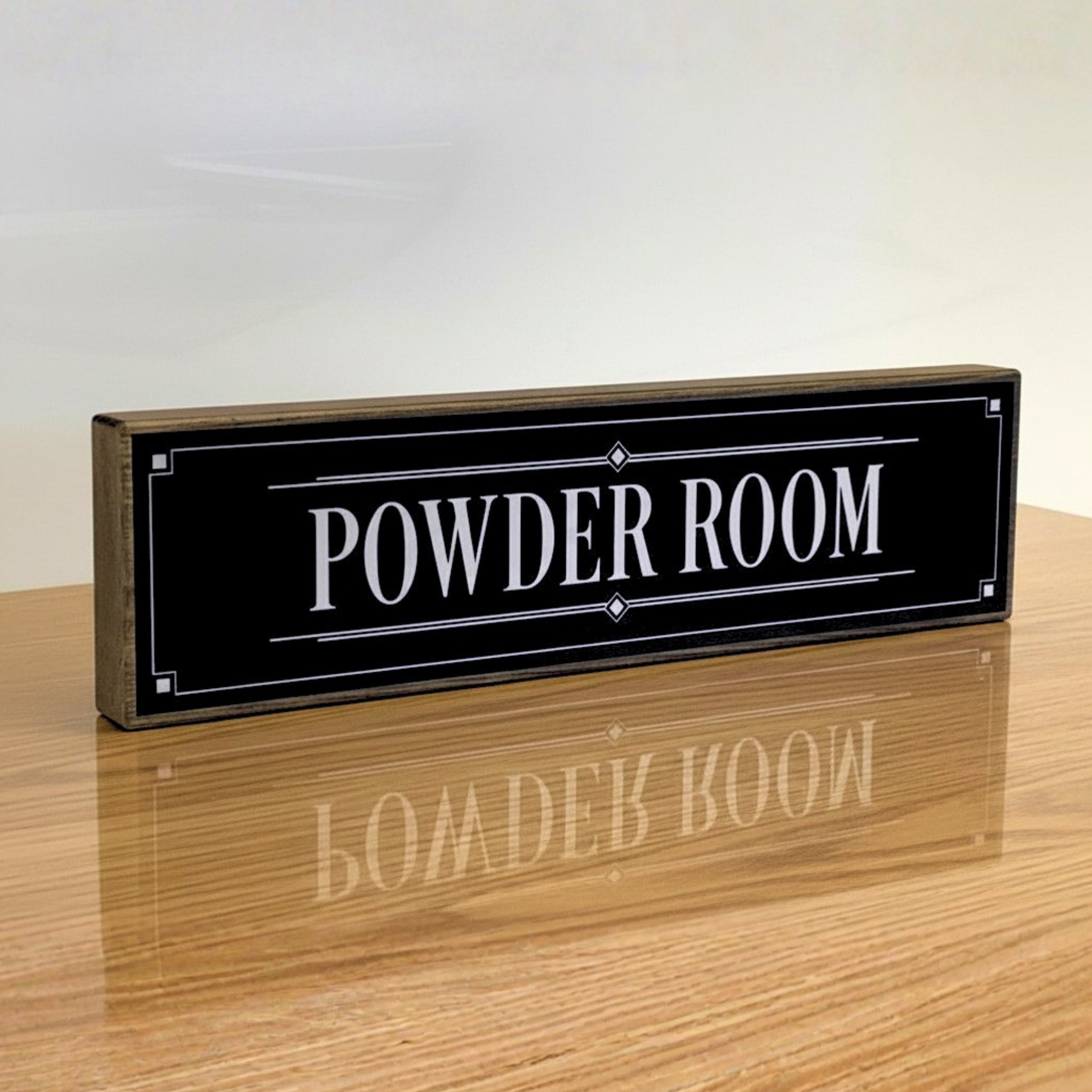 Powder Room | Rustic Block Shelf Sitter