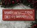 Santa's Reindeer | Hanging Christmas Sign