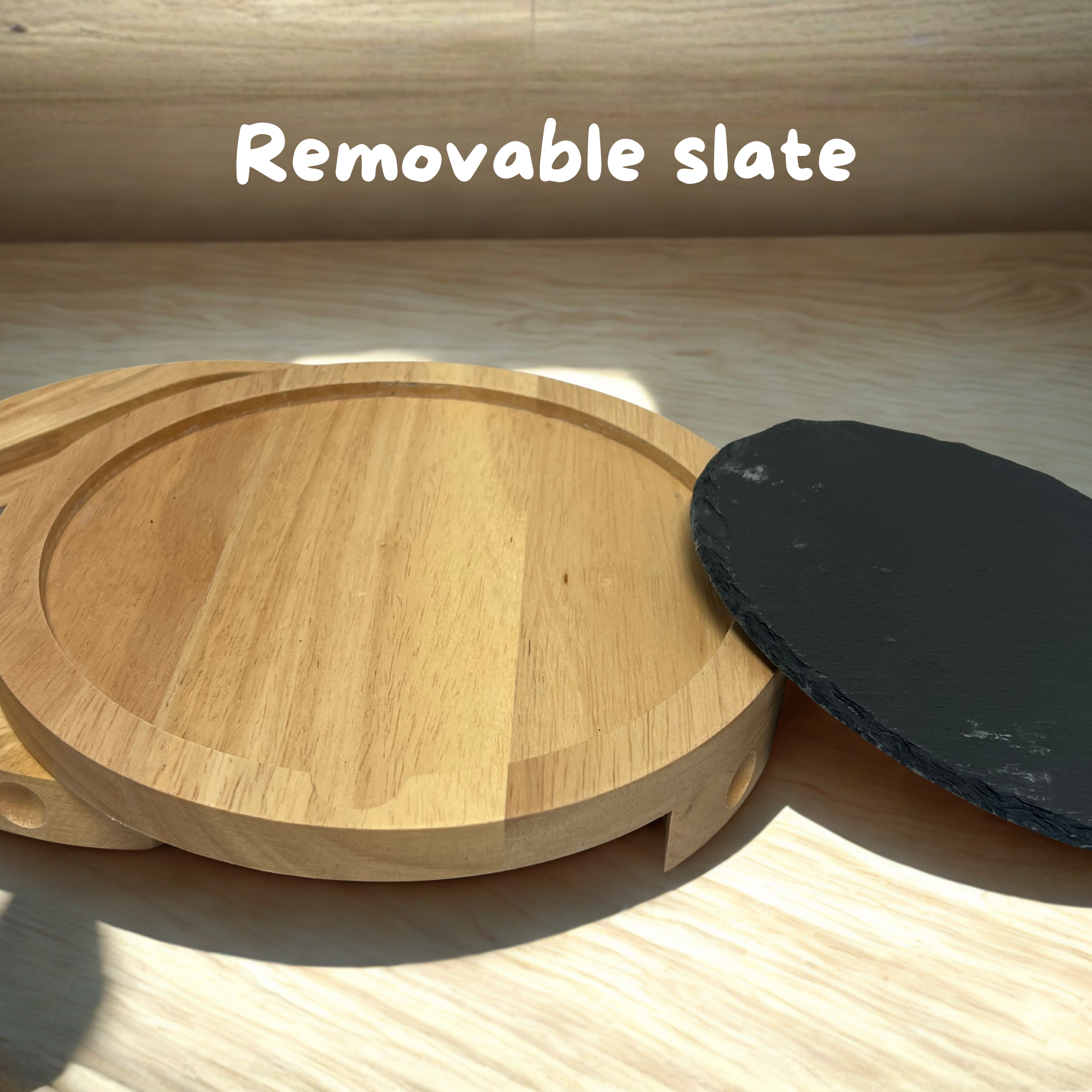 Personalised Initials Cheese Board Set - Slate