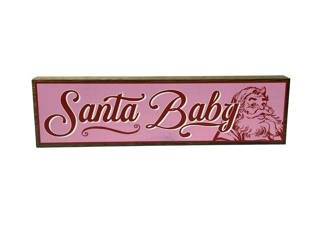 Santa Baby | Rustic Christmas Shelf Sitter